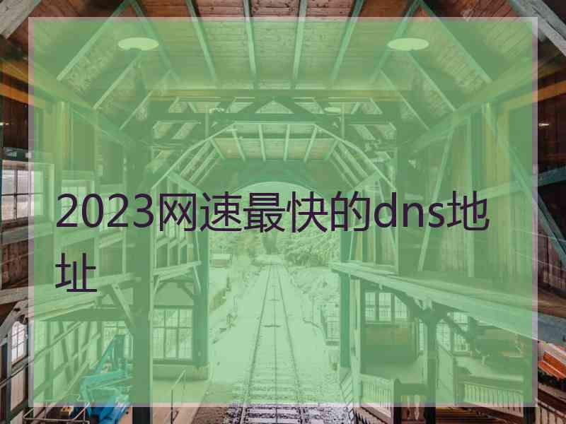 2023网速最快的dns地址