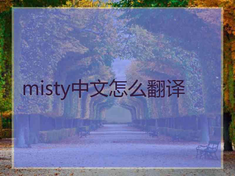 misty中文怎么翻译