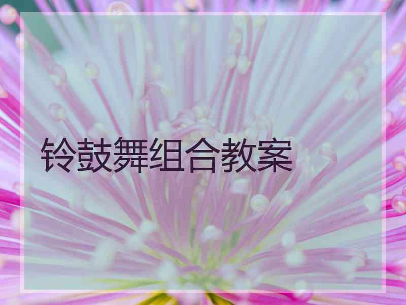 铃鼓舞组合教案