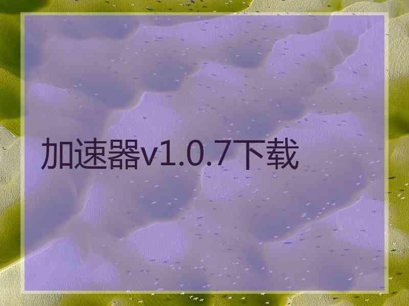 加速器v1.0.7下载