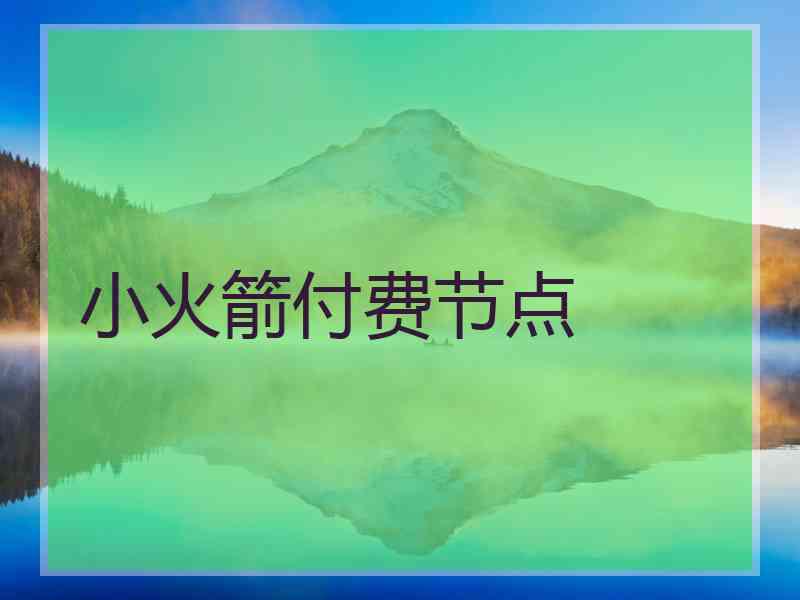 小火箭付费节点