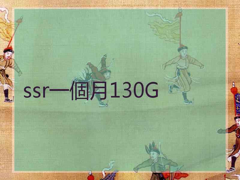 ssr一個月130G