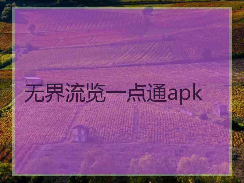 无界流览一点通apk