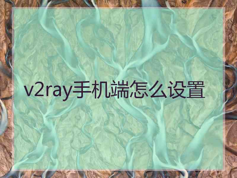 v2ray手机端怎么设置