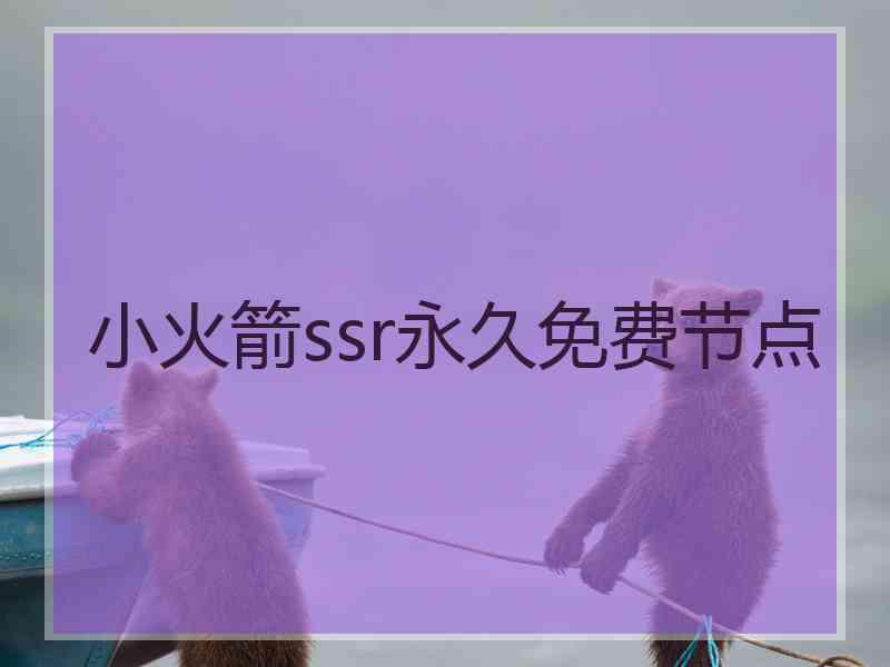 小火箭ssr永久免费节点