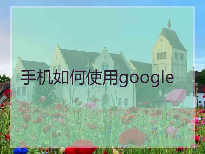 手机如何使用google