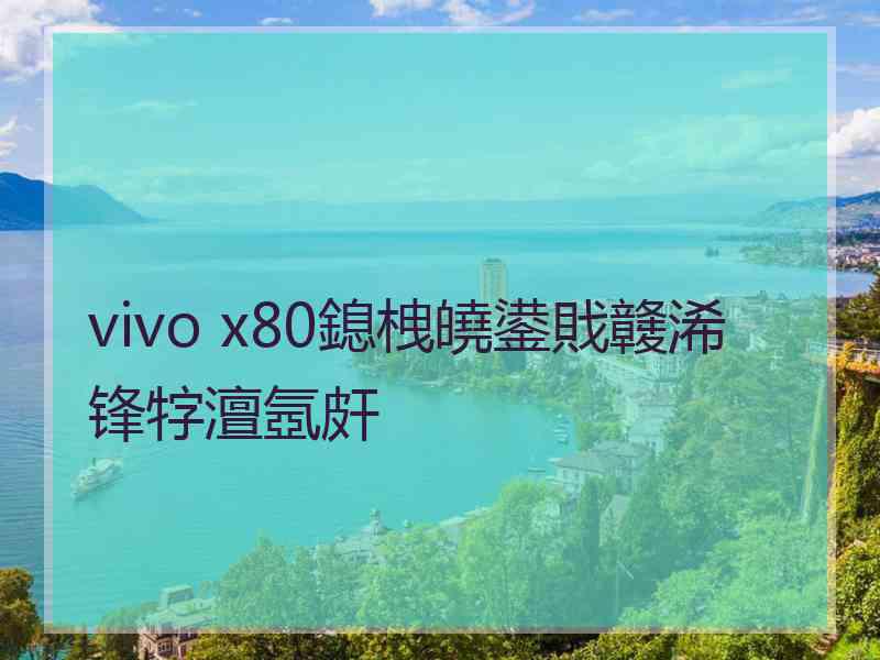 vivo x80鎴栧皢鍙戝竷浠锋牸澶氬皯