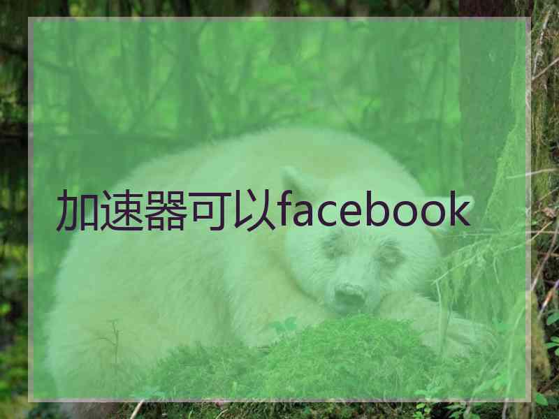 加速器可以facebook