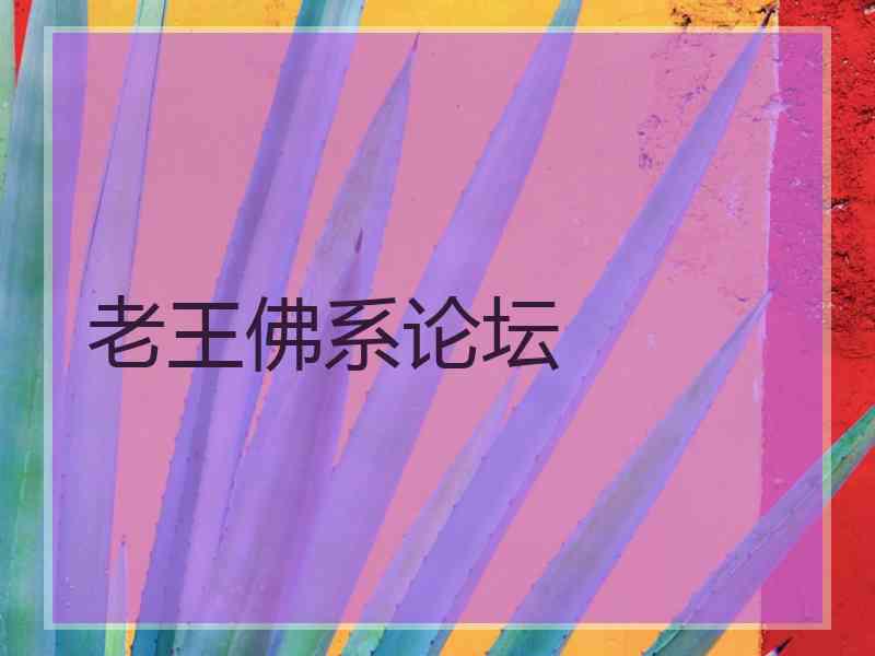 老王佛系论坛