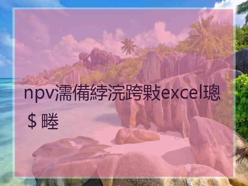 npv濡備綍浣跨敤excel璁＄畻