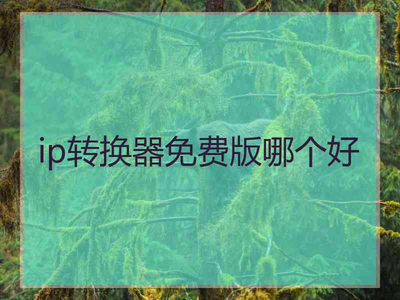 ip转换器免费版哪个好