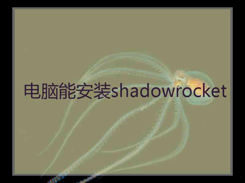 电脑能安装shadowrocket