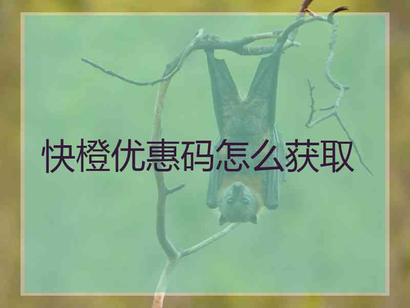 快橙优惠码怎么获取