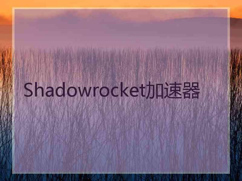 Shadowrocket加速器