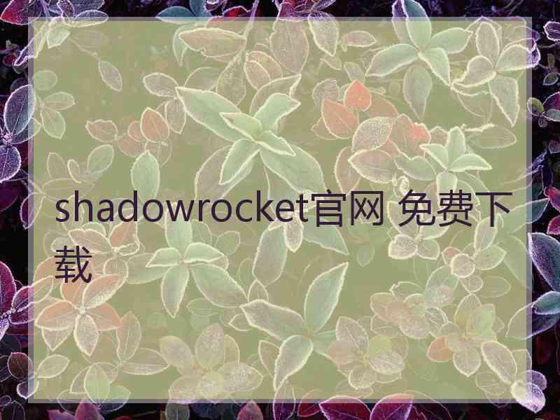 shadowrocket官网 免费下载