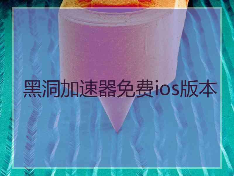 黑洞加速器免费ios版本