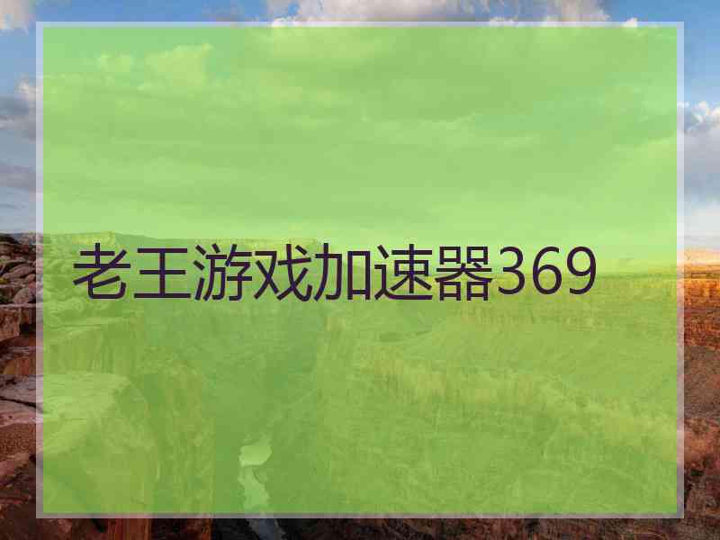 老王游戏加速器369