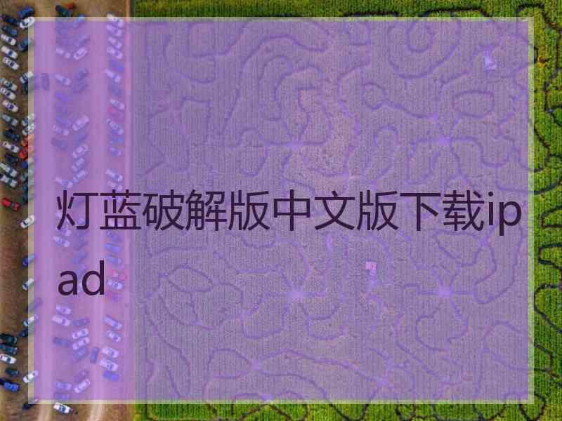 灯蓝破解版中文版下载ipad