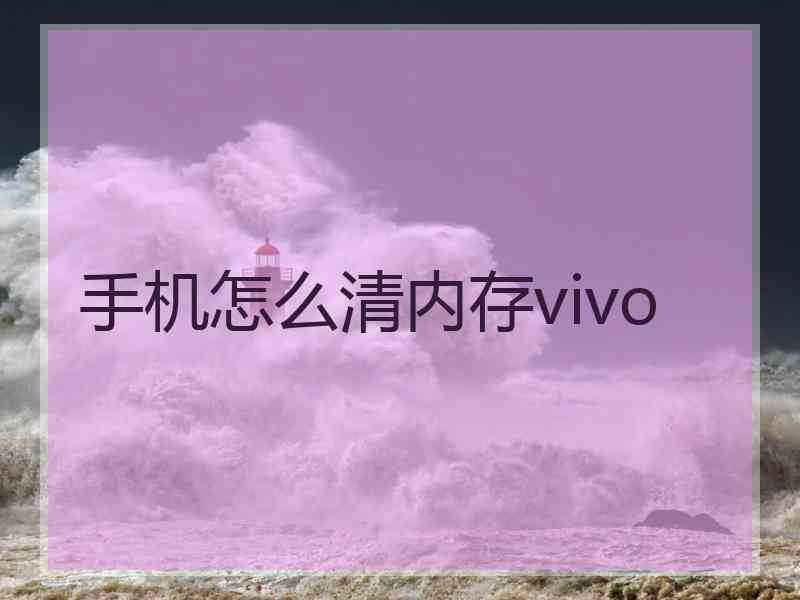 手机怎么清内存vivo