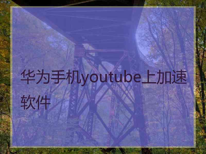 华为手机youtube上加速软件