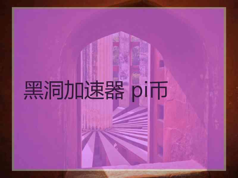 黑洞加速器 pi币