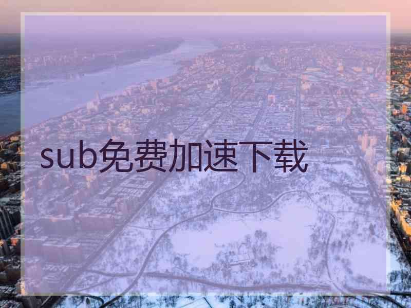 sub免费加速下载